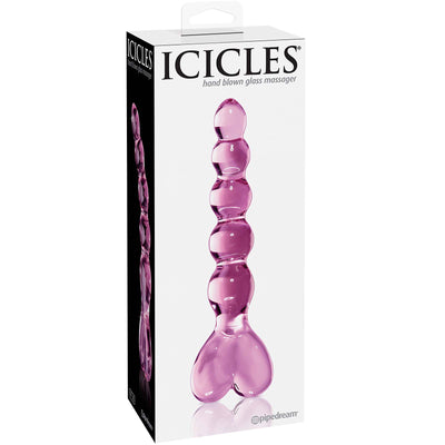 Icicles No.43 - Heart Shaped - Pink 8" - Godfather Adult Sex and Pleasure Toys