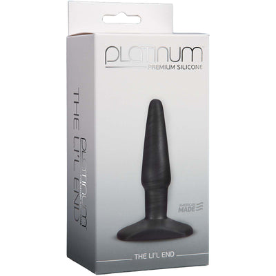 Platinum Premium Silicone - The Li'l End - Charcoal - Godfather Adult Sex and Pleasure Toys