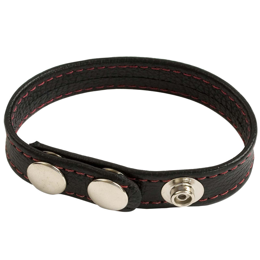 Cock & Ball Straps - Leather - 3 Snap - Godfather Adult Sex and Pleasure Toys