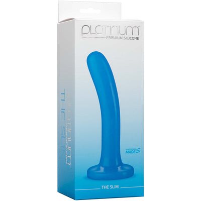 Platinum Premium Silicone - The Slim - Blue - Godfather Adult Sex and Pleasure Toys