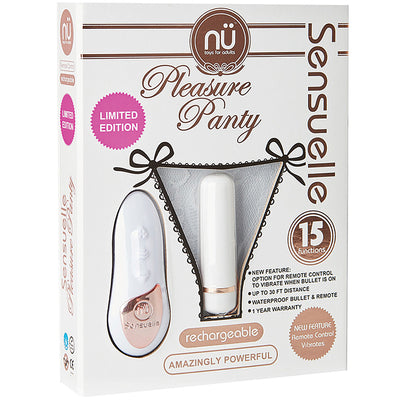 NU Sensuelle Remote Control Pleasure Panty-White - Godfather Adult Sex and Pleasure Toys