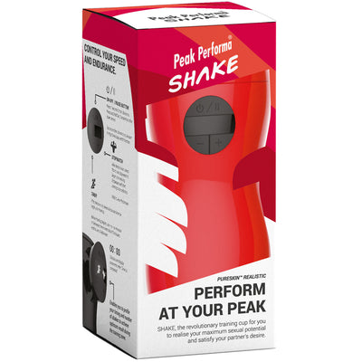 SHAKE Stamina Training Cup-Realistic (Red) - Godfather Adult Sex and Pleasure Toys