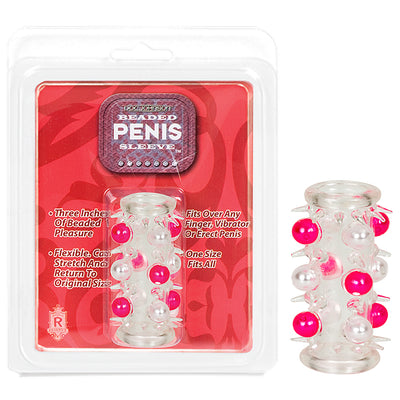 Beaded Penis Sleeve - 3" - Godfather Adult Sex and Pleasure Toys