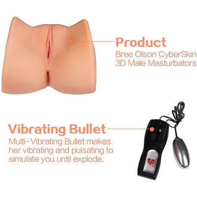 Bree Olson CyberSkin Vibrating Suction-Base Pussy & Ass