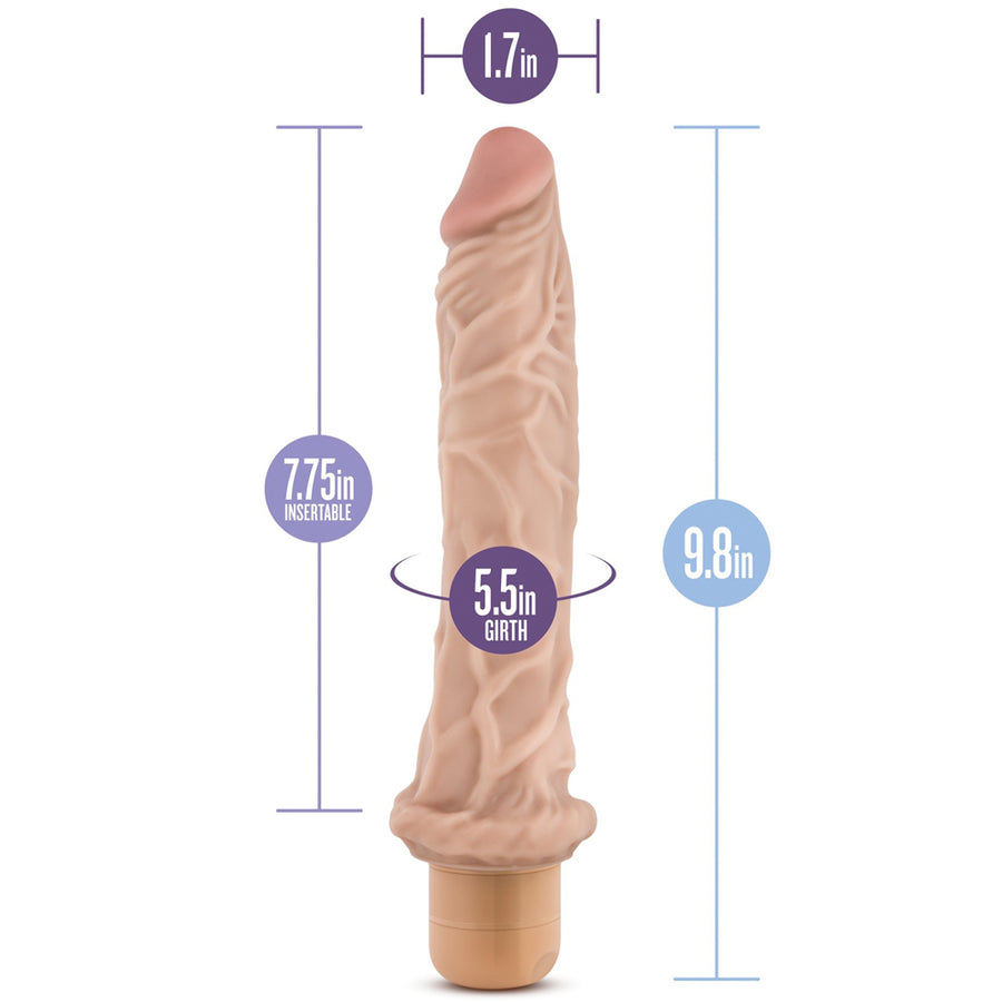 Dr. Skin Cock Vibe 8 Realistic Beige 9.75-Inch Long Vibrating Dildo