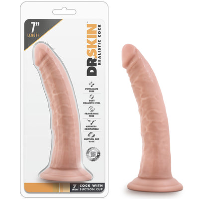 Blush Novelties - Dr. Skin Cock with Suction Cup - 7" Vanilla