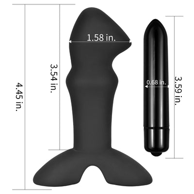 Anal Indulgence Collection - Silicone Prostate Stud - 4.5" Black