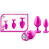 Blush Novelties - Luxe Bling Plugs Training Kit Pink w/White Gems