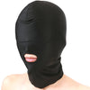 SMVIP Open Mouth Hood with Padded Blindfold - Black