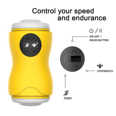 SHAKE Stamina Training Cup-Soft (Yellow) - Godfather Adult Sex and Pleasure Toys