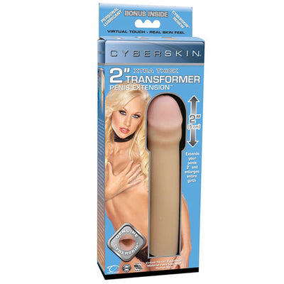 CyberSkin 2 inch Xtra Thick Transformer Penis Extension Light - Godfather Adult Sex and Pleasure Toys