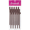 Bachelorette Party Favors Dicky Sipping Straws Brown 10pc. - Godfather Adult Sex and Pleasure Toys