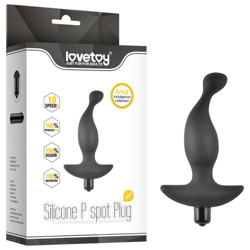 Anal Indulgence Collection - Silicone P-Spot Plug - Black