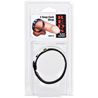 Cock & Ball Straps - Leather - 3 Snap - Godfather Adult Sex and Pleasure Toys