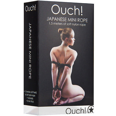 Ouch! Japanese Mini Rope-Black - Godfather Adult Sex and Pleasure Toys