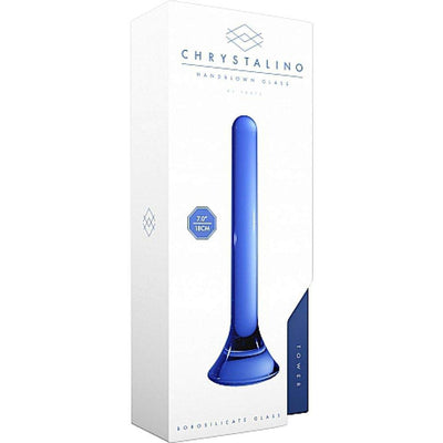 Chrystalino Tower Blue 7" - Godfather Adult Sex and Pleasure Toys