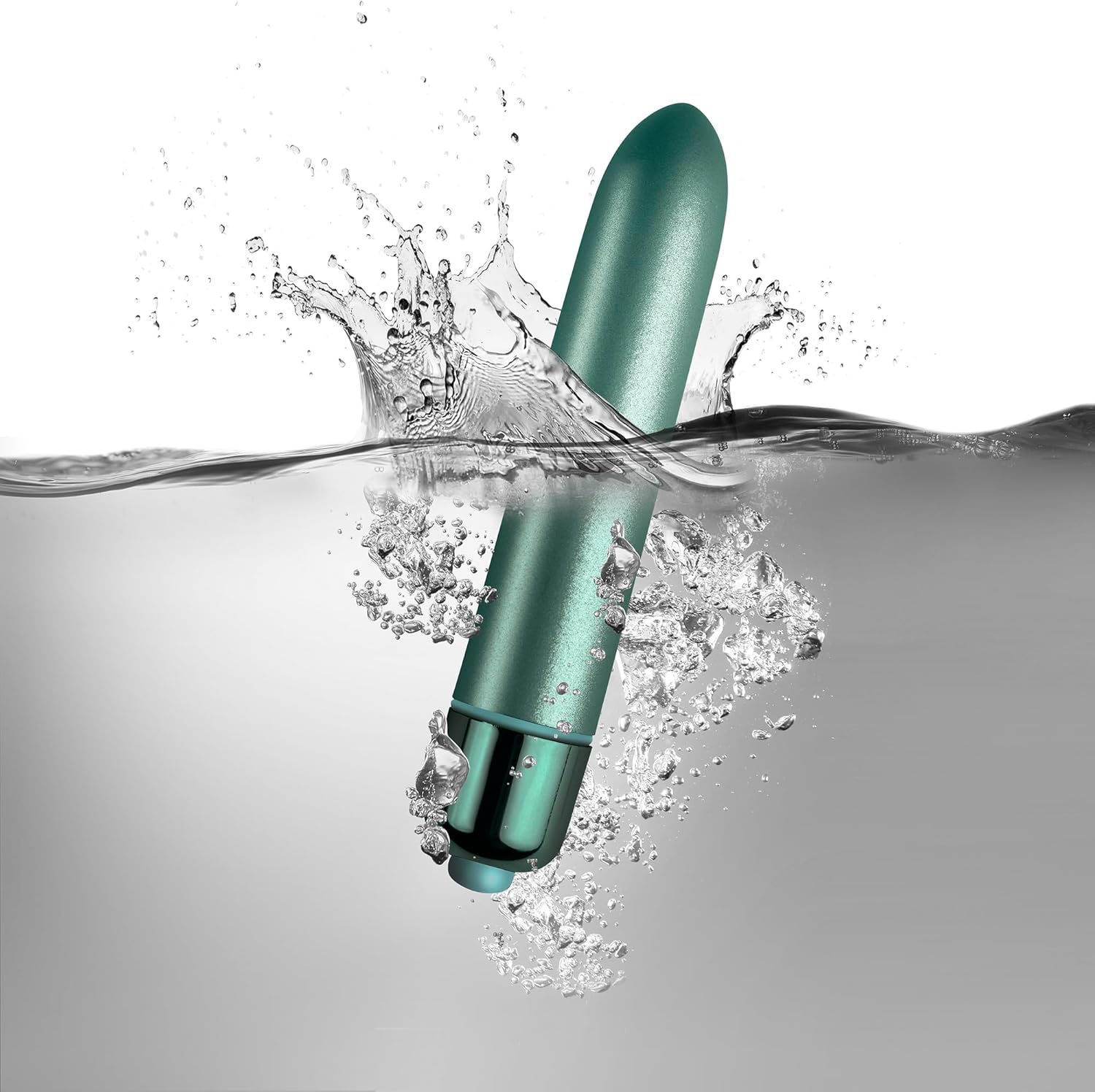 Rocks-Off Touch Of Velvet 10 Speed Bullet - Aqua Lily