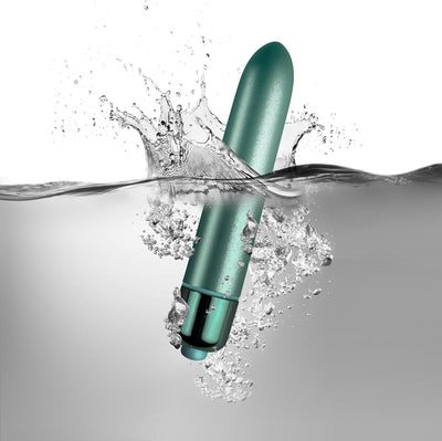 Rocks-Off Touch Of Velvet 10 Speed Bullet - Aqua Lily