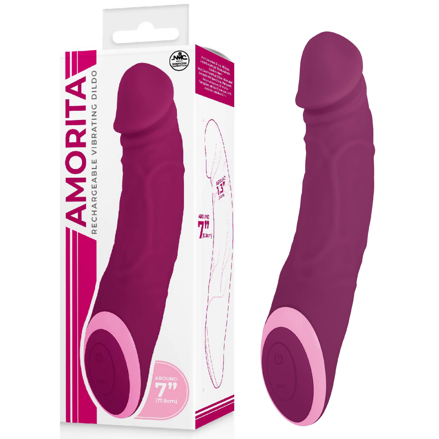 Amorita Rechargeable Silicone Vibrator - Burgundy