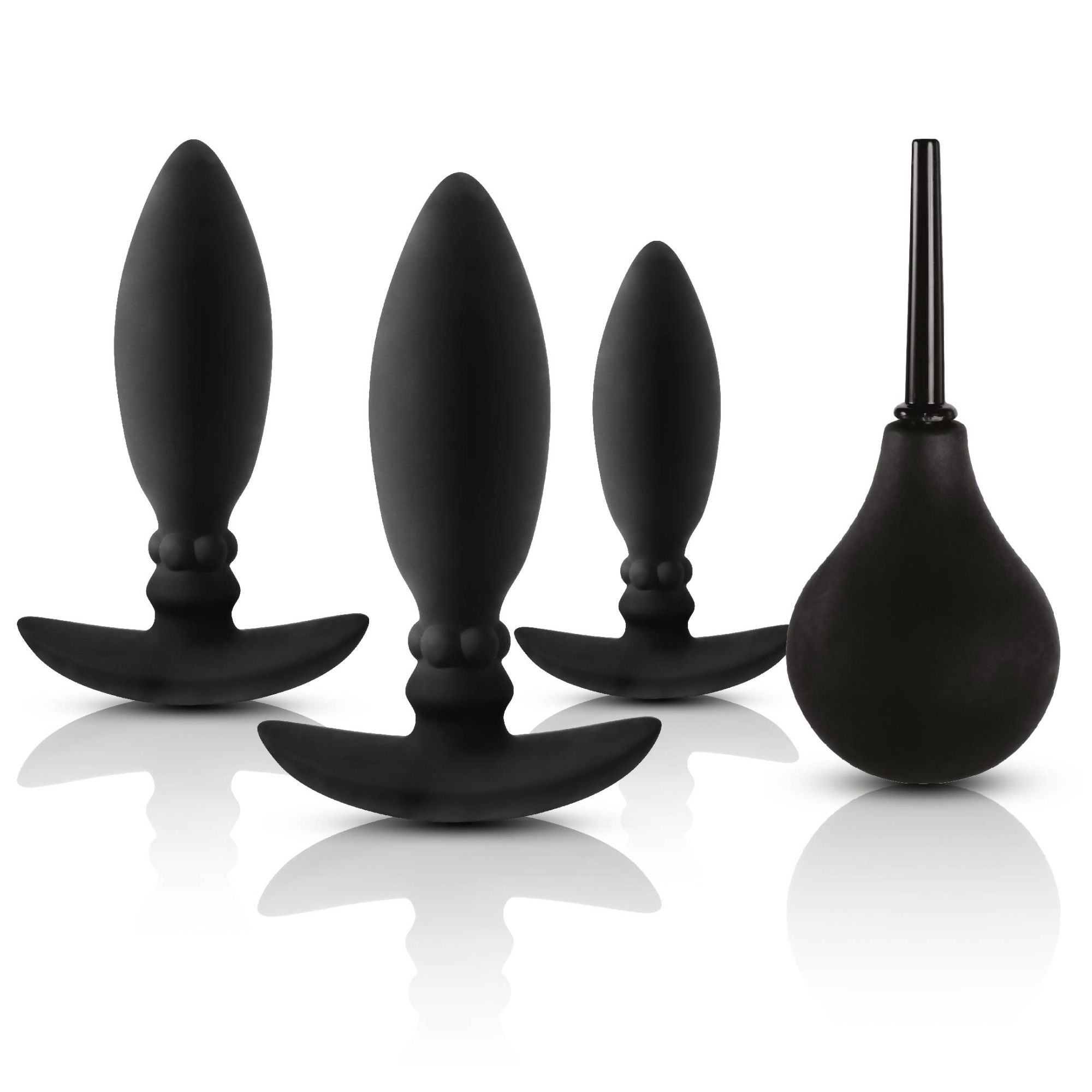 Butties 3-in-1 Anal Training Kit with Douche -Black