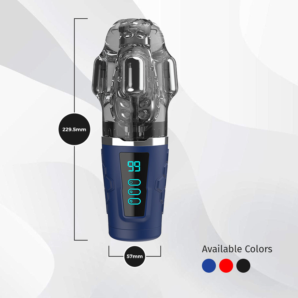 Hypershaker™ App-Controlled Vibrating Masturbator - Black