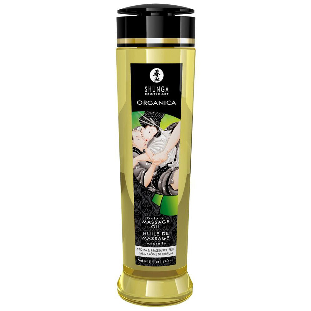 Shunga Organica Kissable Massage Oil - Aroma & Fragrance Free 8oz