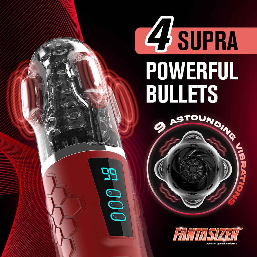 Hypershaker™ App-Controlled Vibrating Masturbator - Red