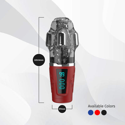 Hypershaker™ App-Controlled Vibrating Masturbator - Red