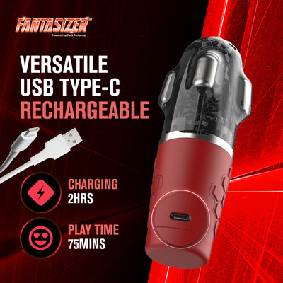 Hypershaker™ App-Controlled Vibrating Masturbator - Red
