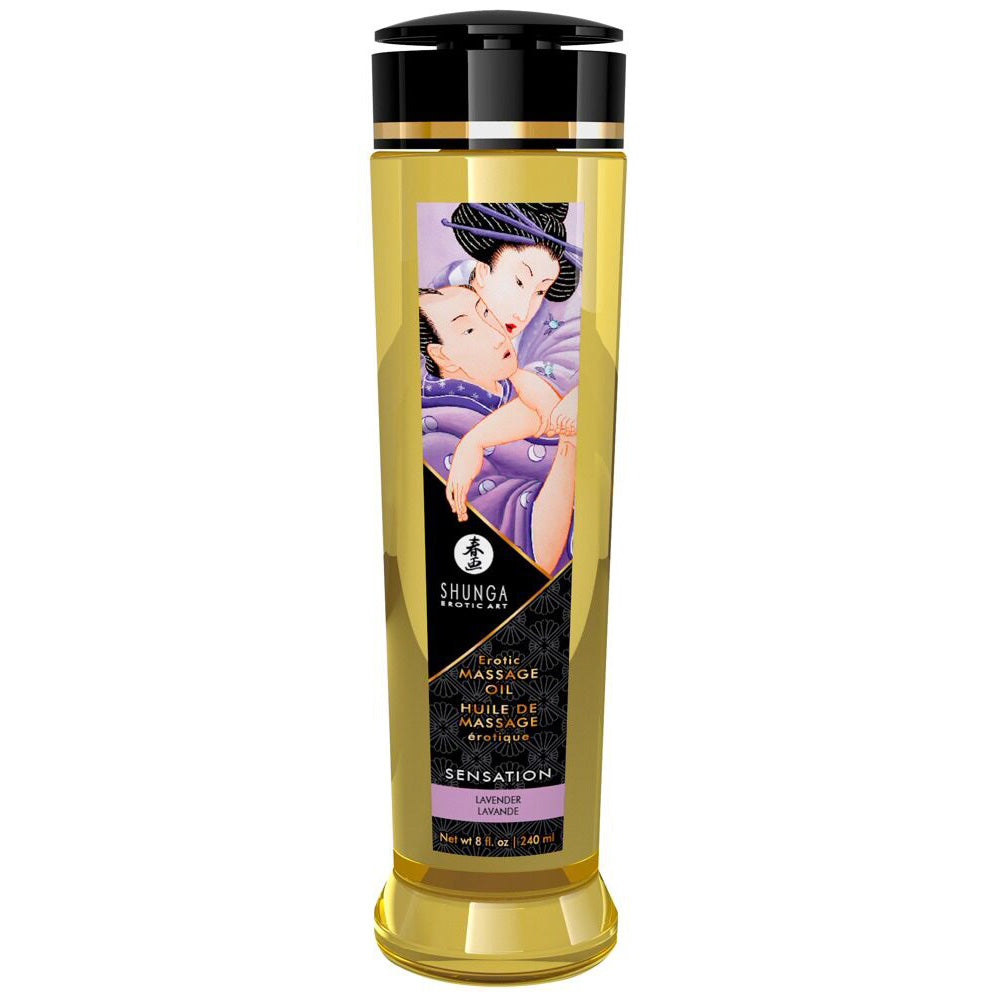 Shunga Erotic Massage Oil - Sensation Lavender 8oz