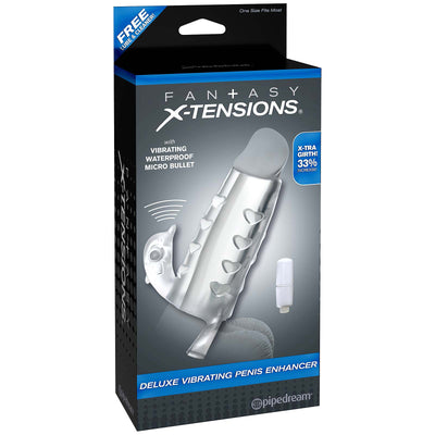 Fantasy X-tensions Deluxe Vibrating Penis Enhancer - Godfather Adult Sex and Pleasure Toys