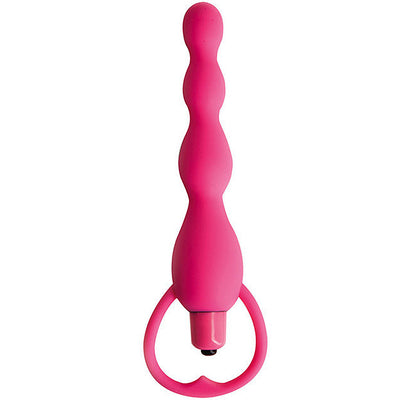 Climax Silicone Vibrating Bum Beads - Pink - Godfather Adult Sex and Pleasure Toys
