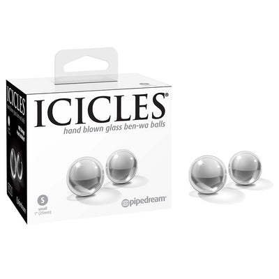 Icicles No.41 Glass Ben Wa Balls - Small - Godfather Adult Sex and Pleasure Toys