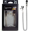 Spartacus Broad-Tip Clamp With Link Chain - Silver - Godfather Adult Sex and Pleasure Toys
