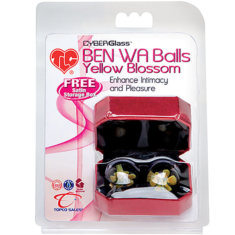 TLC CyberGlass Ben Wa Balls - Blue Blossom - Godfather Adult Sex and Pleasure Toys