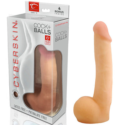 CyberSkin Cyber Cock with Balls Light - Godfather Adult Sex and Pleasure Toys