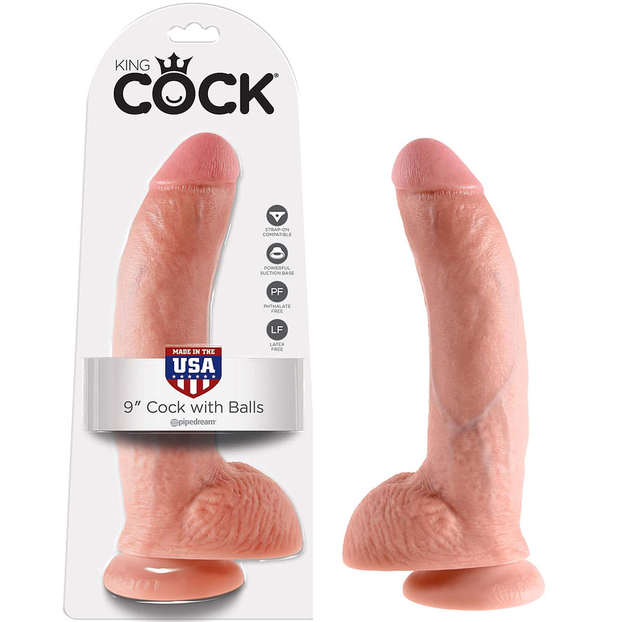 King Cock 9" Cock with Balls - Godfather Adult Sex and Pleasure Toys
