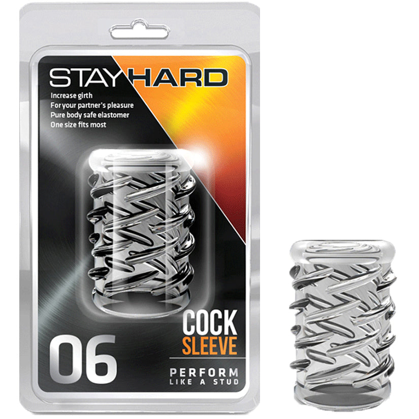 Stay Hard Cock Sleeve 06 - Clear - Godfather Adult Sex and Pleasure Toys