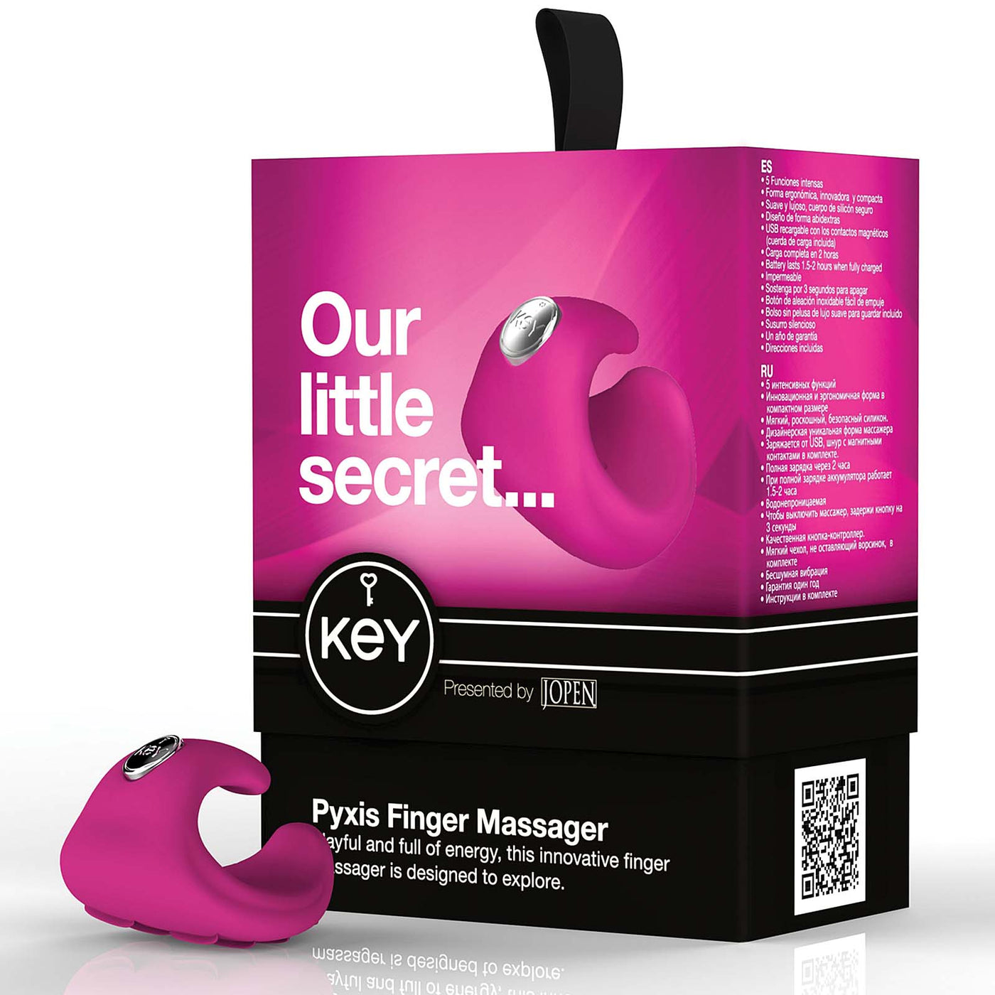 Key by Jopen Pyxis USB Finger Massager-Pink