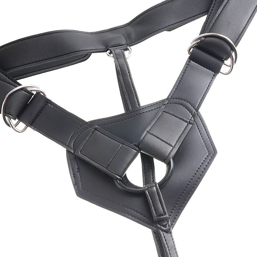 King Cock Strap-on Harness w/ 7" Cock - Flesh - Godfather Adult Sex and Pleasure Toys