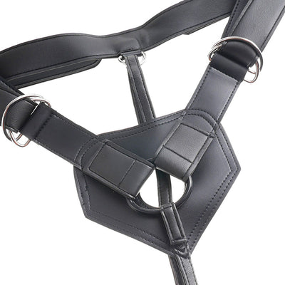 King Cock Strap-on Harness w/ 6" Cock Flesh - Godfather Adult Sex and Pleasure Toys