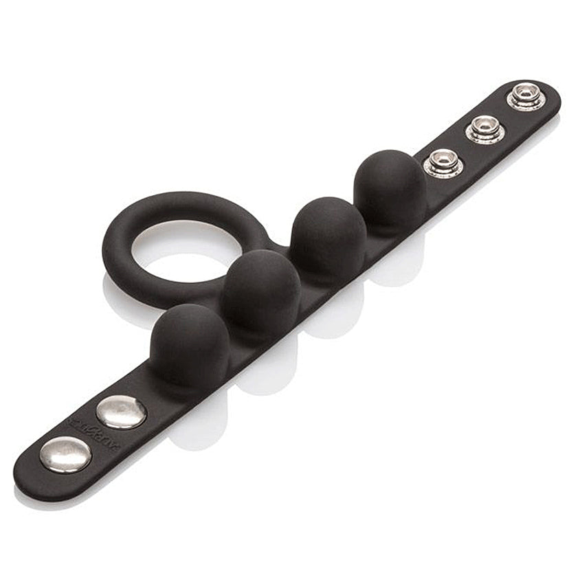 Weighted C-Ring Ball Stretcher Medium-Black - Godfather Adult Sex and Pleasure Toys