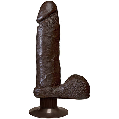 The Realistic Cock Vibrating 8” - Black - Godfather Adult Sex and Pleasure Toys
