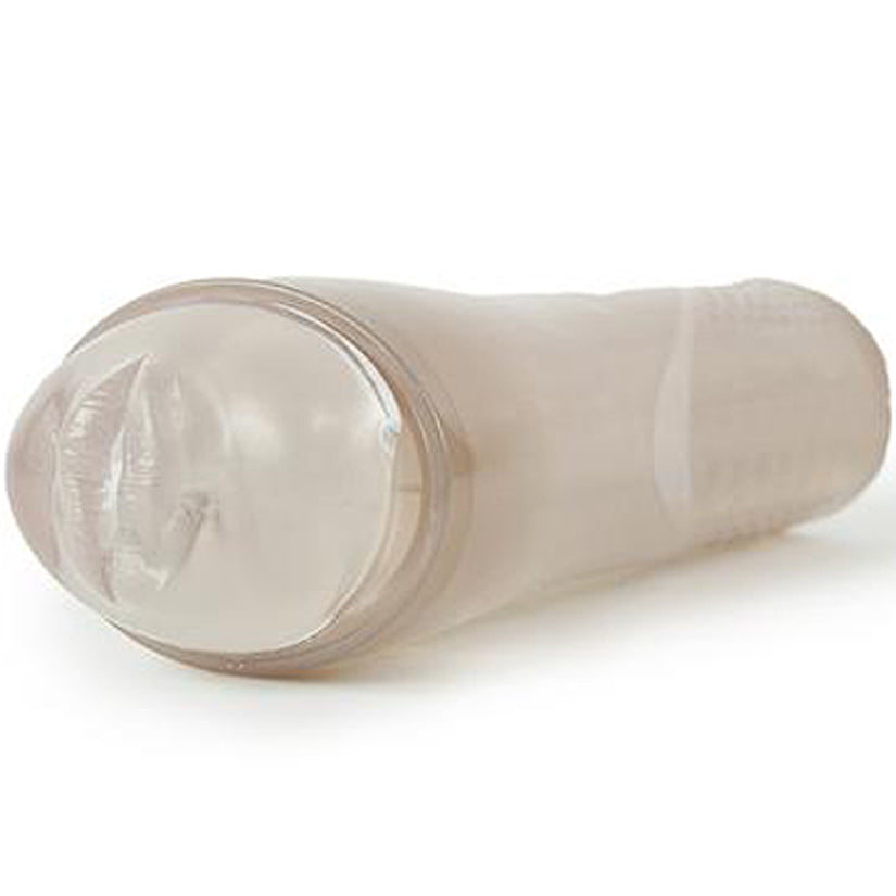 CyberSkin Vibrating Deep Throat Stroker Clear - Godfather Adult Sex and Pleasure Toys