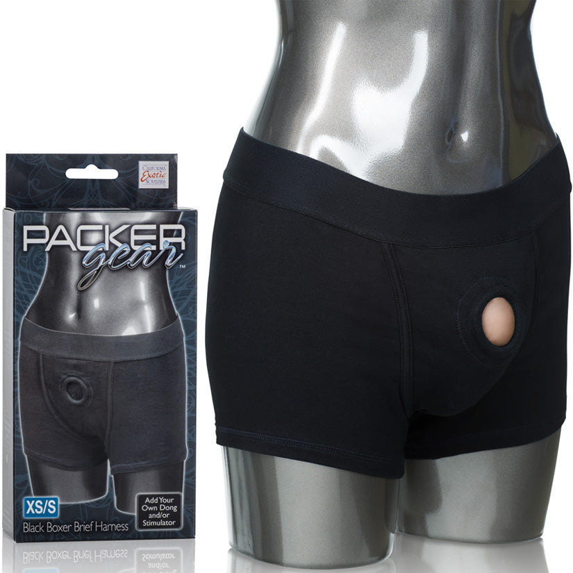 Packer Gear Boxer Brief Harness - Black XS/S