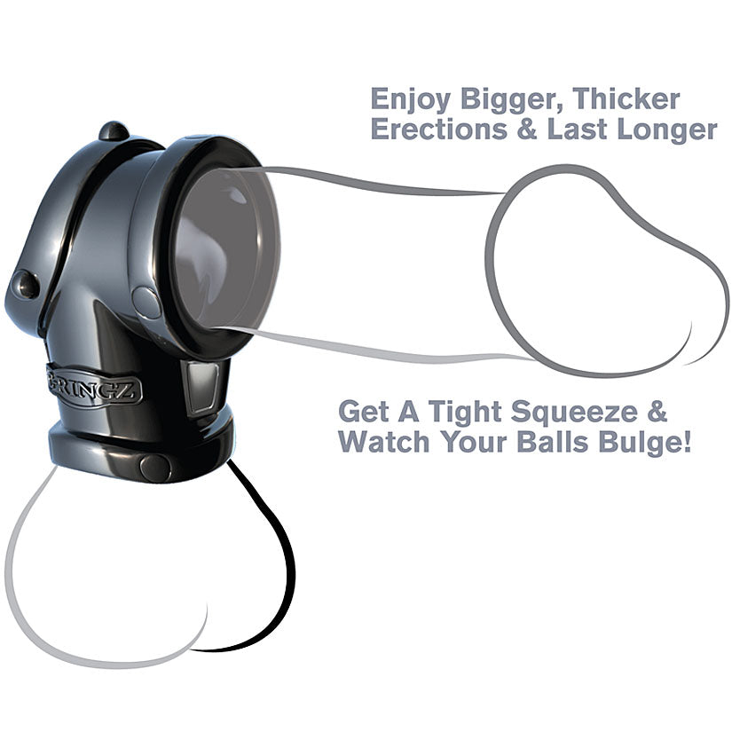 Fantasy C-Ringz Cock Pipe With Ball-Stretcher Black - Godfather Adult Sex and Pleasure Toys