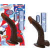 All American Whoppers Flexible Dong-Brown 8" - Godfather Adult Sex and Pleasure Toys
