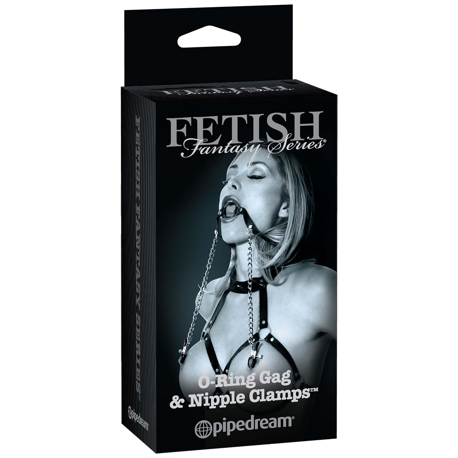 Fetish Fantasy Series Limited Edition O-Ring Gag & Nipple Clamps - Godfather Adult Sex and Pleasure Toys