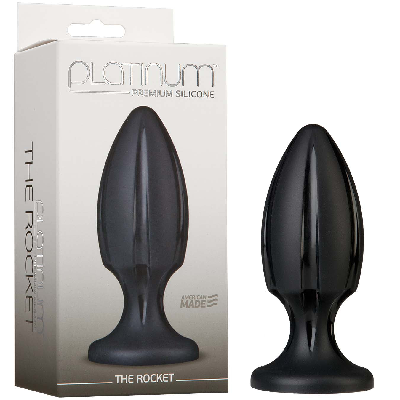 Platinum Premium Silicone - The Rocket - Black - Godfather Adult Sex and Pleasure Toys
