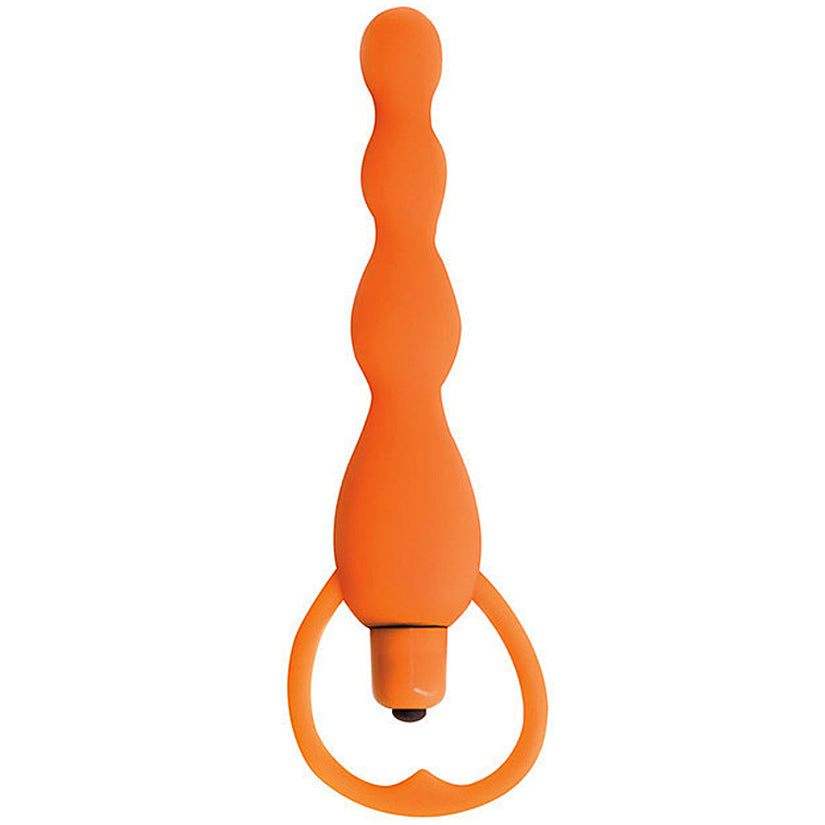 Climax Silicone Vibrating Bum Beads - Orange - Godfather Adult Sex and Pleasure Toys